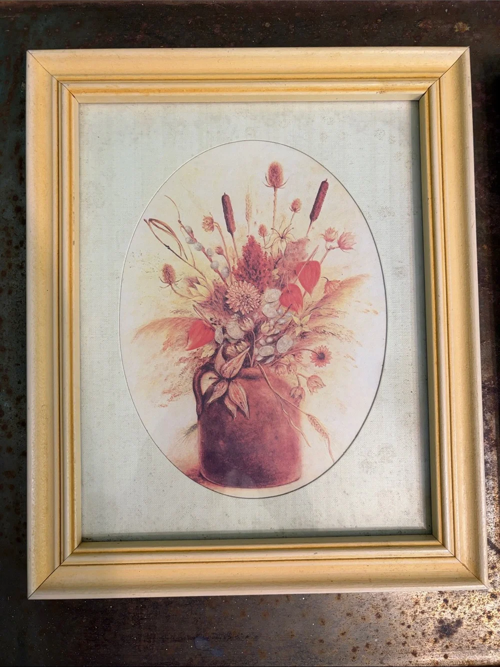 Vintage 1970s Robert Laessig Framed Autumn Floral Prints-Set of 2-VTG Condition